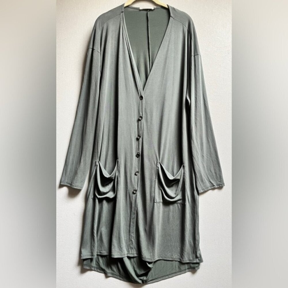 Beau Jours Lager Loose Drapey Button Cardigan XL
